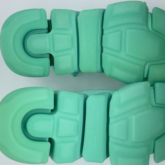 BALENCIAGA Women Stretch Knit Sock Speed 2.0 Flat Sneakers Shoes Mint - Picture 9 of 9